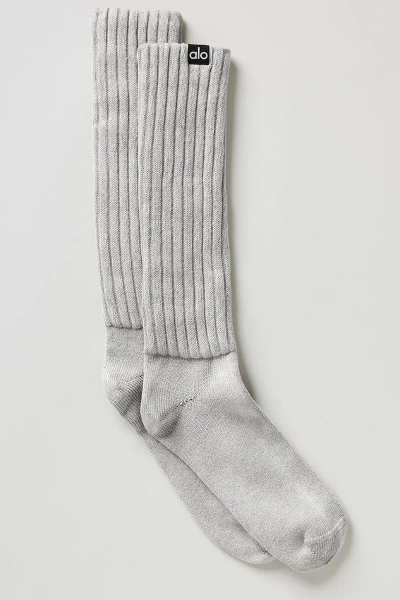 Unisex Washed Scrunch Socken – Hazy Grey Wash