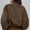 Urbanite-Bomberjacke aus Kunstfell – Espresso/Elfenbein