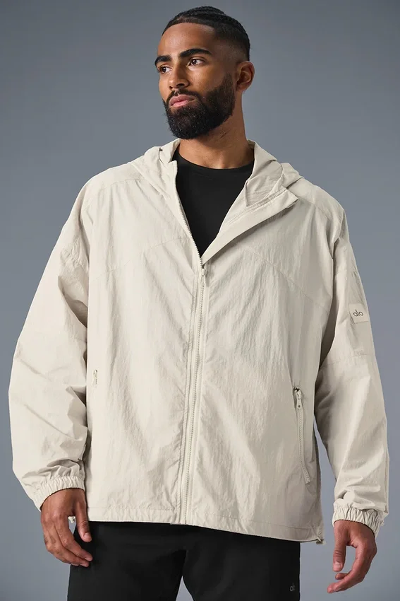 Vantage Nylon-Ripstop-Trainingsjacke – Bone
