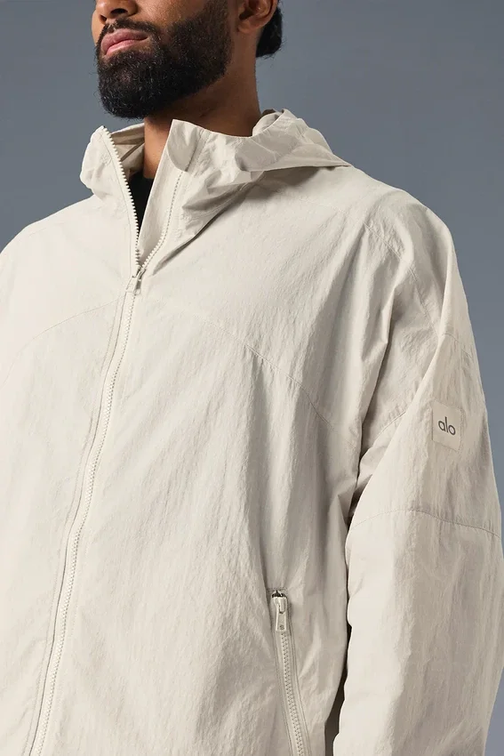 Vantage Nylon-Ripstop-Trainingsjacke – Bone