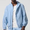 Vantage Nylon-Ripstop-Trainingsjacke – Seashell Blue