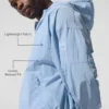 Vantage Nylon-Ripstop-Trainingsjacke – Seashell Blue