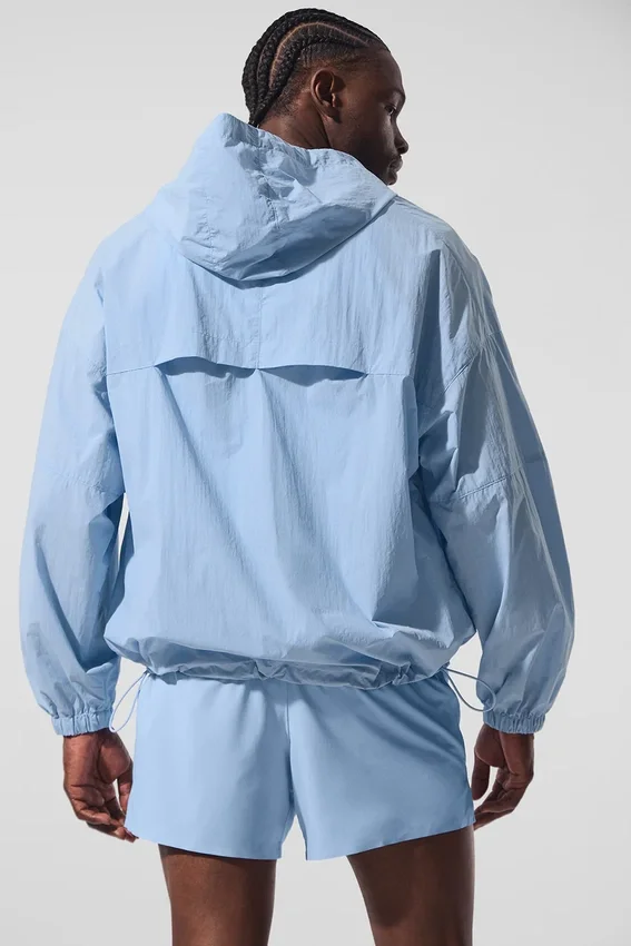 Vantage Nylon-Ripstop-Trainingsjacke – Seashell Blue