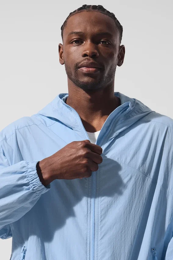 Vantage Nylon-Ripstop-Trainingsjacke – Seashell Blue