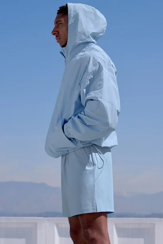Vantage Nylon-Ripstop-Trainingsjacke – Seashell Blue