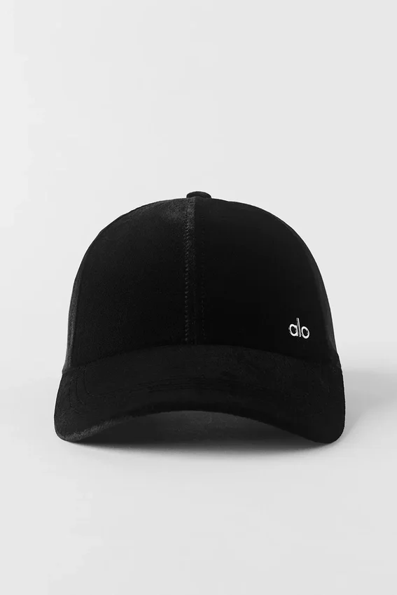Velvet Off-Duty Cap – Schwarz