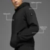 Waffel-Lounge-Hoodie – Schwarz