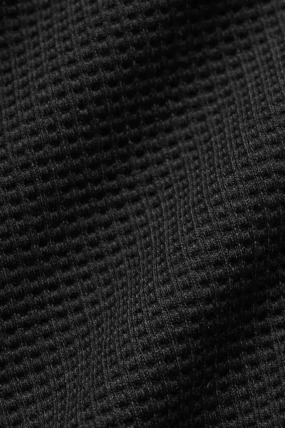 Waffle Lounge Langarmshirt – Schwarz