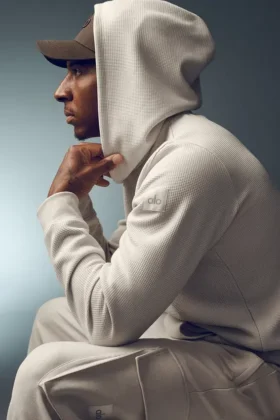 Waffle Lounge Hoodie – Bone