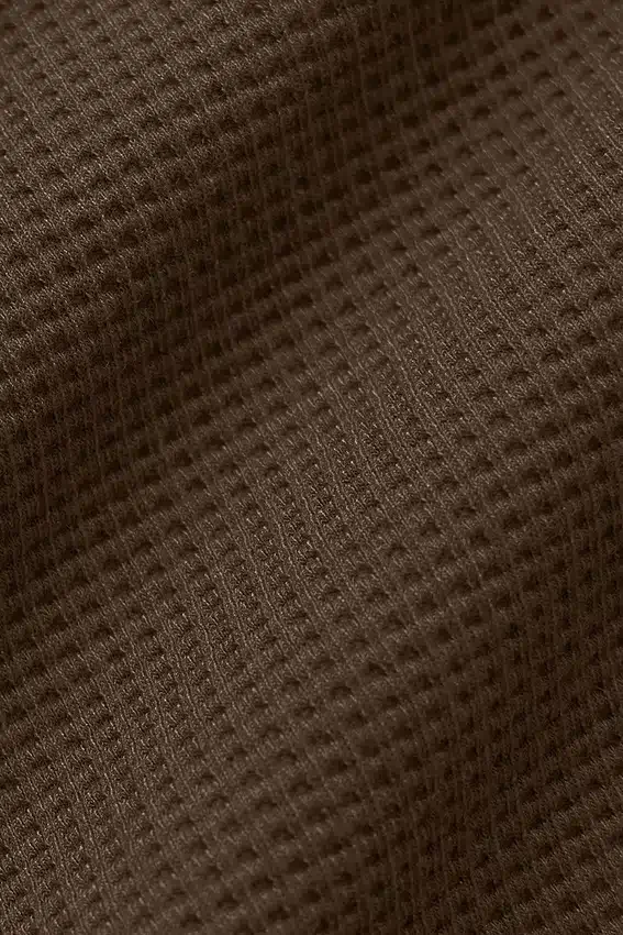 Waffle Lounge Langarmshirt – Espresso