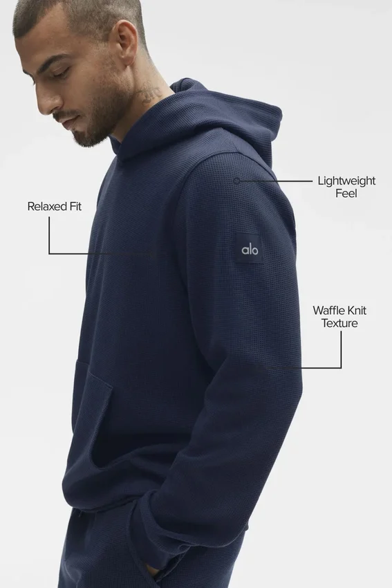 Waffle Lounge Hoodie – Navy