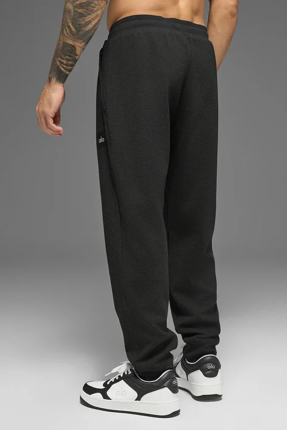 Waffle Lounge Jogger – Schwarz