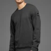 Waffle Lounge Langarmshirt – Anthrazit
