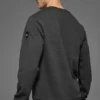 Waffle Lounge Langarmshirt – Anthrazit