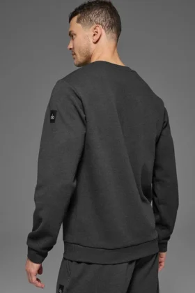 Waffle Lounge Langarmshirt – Anthrazit