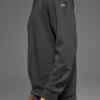 Waffle Lounge Langarmshirt – Anthrazit