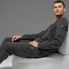 Waffle Lounge Langarmshirt – Anthrazit