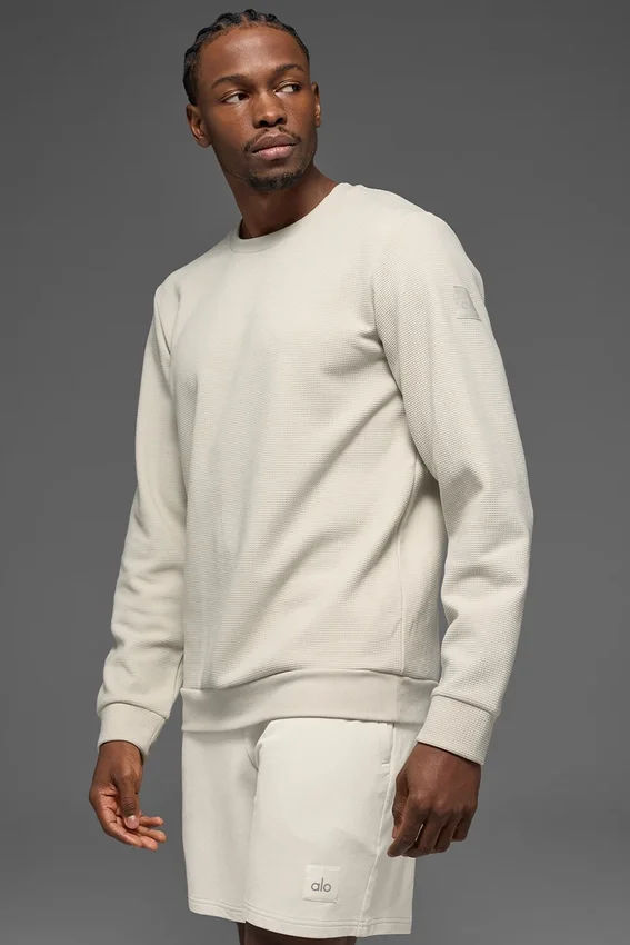 Waffle Lounge Langarmshirt – Bone