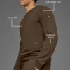 Waffle Lounge Langarmshirt – Espresso