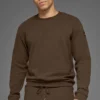 Waffle Lounge Langarmshirt – Espresso