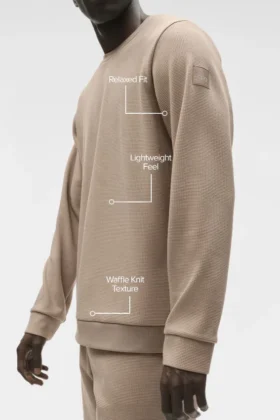 Waffle Lounge Langarmshirt – Gravel