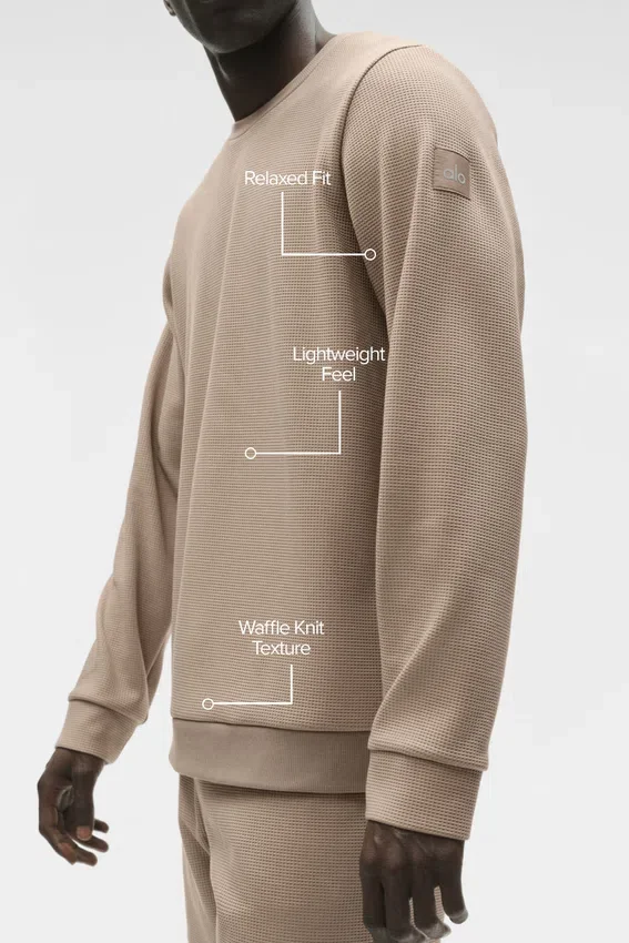 Waffle Lounge Langarmshirt – Gravel
