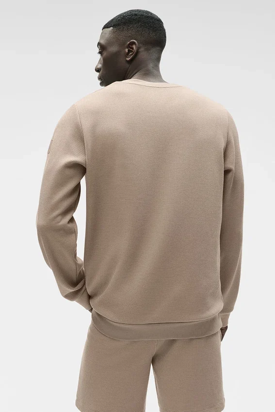Waffle Lounge Langarmshirt – Gravel