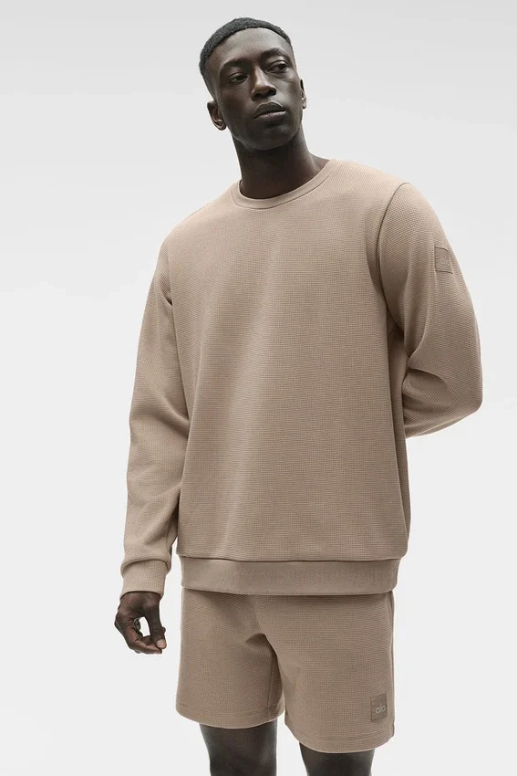 Waffle Lounge Langarmshirt – Gravel