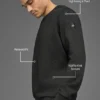 Waffle Lounge Langarmshirt – Schwarz