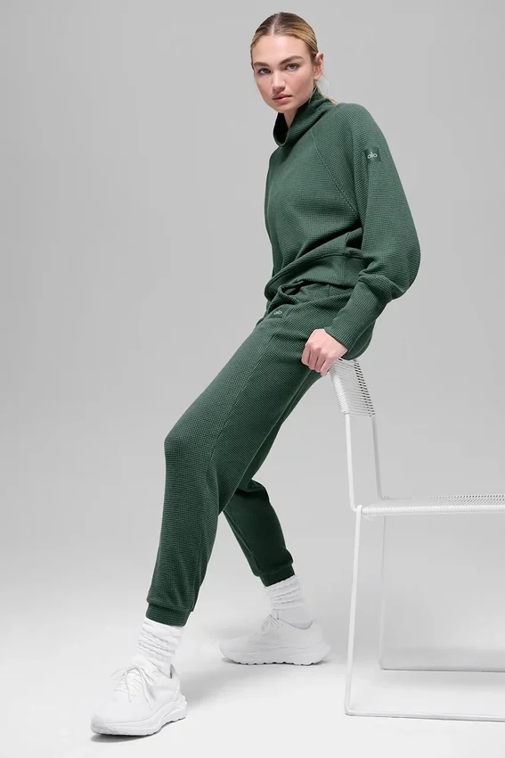 Waffle Weekend Escape Jogger – Clover Green