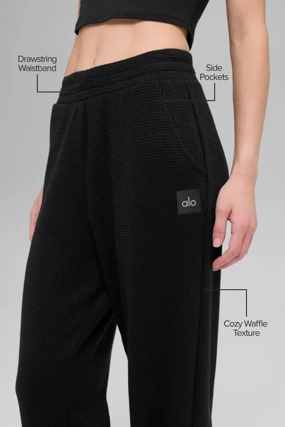Waffle Weekend Escape Jogger – Schwarz