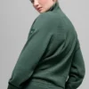 Waffle Weekend Escape Rollkragen-Langarmshirt – Kleegrün