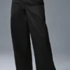 Wanderlust-Hose mit weitem Bein – Schwarz