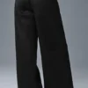 Wanderlust-Hose mit weitem Bein – Schwarz
