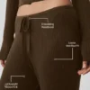 Weite Hose mit mittlerer Leibhöhe aus Pullover-Strick – Espresso