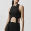 Wellness Rib Flaunt Top – Schwarz
