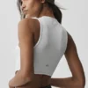 Wellness Rib Flaunt Top – Weiß