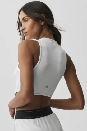 Wellness Rib Flaunt Top – Weiß