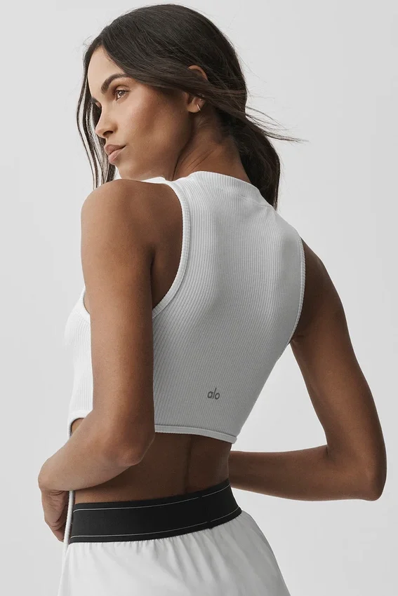 Wellness Rib Flaunt Top – Weiß