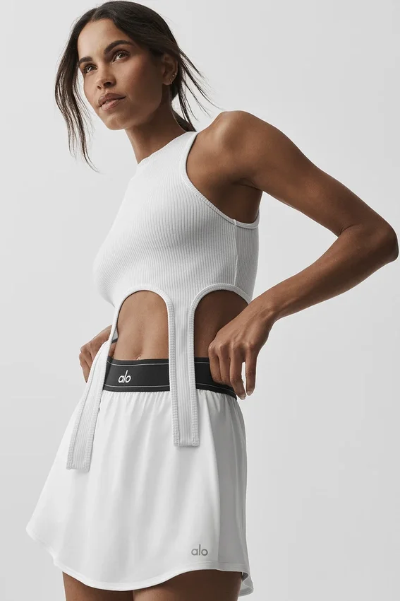 Wellness Rib Flaunt Top – Weiß