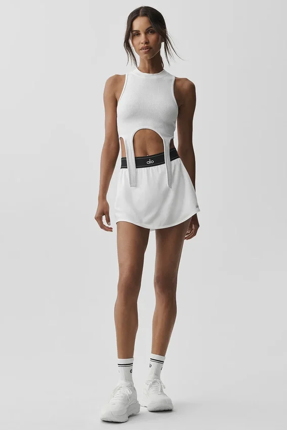 Wellness Rib Flaunt Top – Weiß
