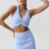 Airbrush High-Waist Good Form Tennisrock – Helles Provence-Blau