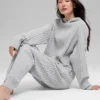 Winter Bliss Hoodie mit Zopfmuster – Athletic Heather Grey