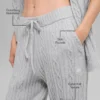 Winter Bliss Hose im Zopfmuster – Athletic Heather Grey