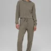 Winter Bliss-Hose im Zopfmuster – Hellkakao