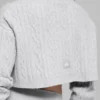 Winter Bliss Rollkragenpullover mit Zopfmuster, kurz geschnitten, mit Langarmshirts – Athletic Heat