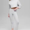 Winter Bliss Rollkragenpullover mit Zopfmuster, kurz geschnitten, mit Langarmshirts – Athletic Heat
