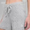 Winter Bliss Shorts im Zopfmuster – Athletic Heather Grey