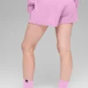 Winter Bliss Shorts im Zopfmuster – Candy Heart Pink