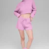 Winter Bliss Shorts im Zopfmuster – Candy Heart Pink